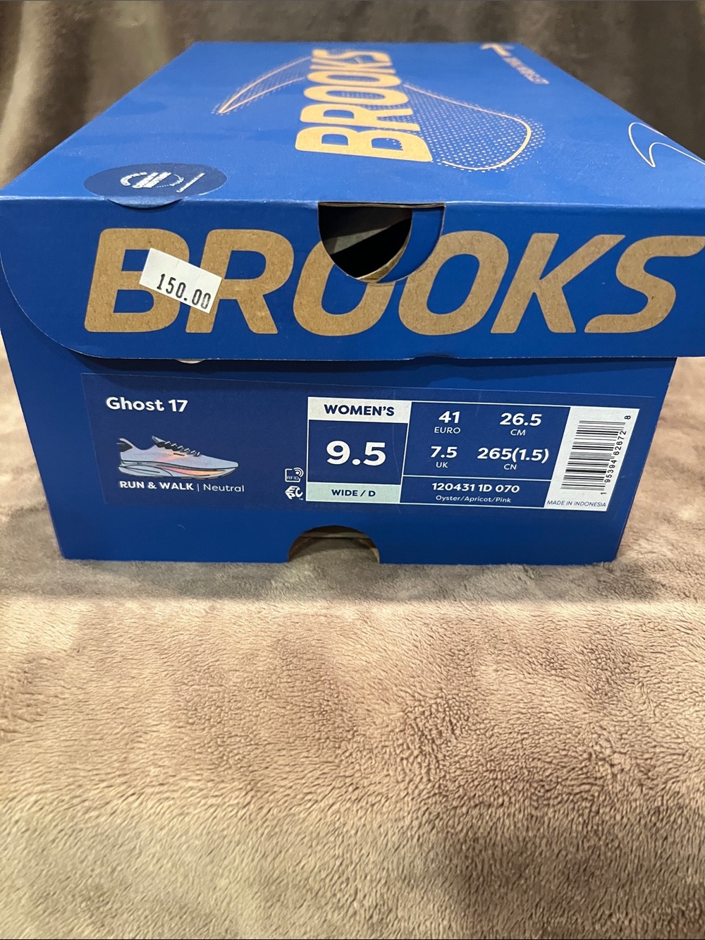 Brooks Ghost 17 Women's Running Shoe - Oyster/Apricot/Pink - Picture 5 of 5